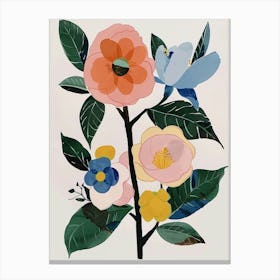 Painted Florals Camellia 4 Canvas Print