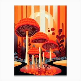 Midcentury Mushroom Canvas Print