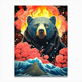 Fire Bear Canvas Print