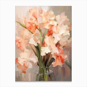Gladiolus Flower Still Life Painting 3 Dreamy Canvas Print