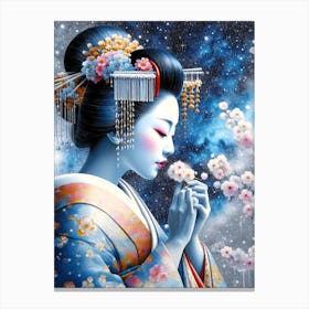 Japan Traditional Geisha Illustration By Ad 143 Canvas Print