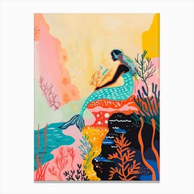 Matisse Inspired, Mermaid, Fauvism Style Canvas Print