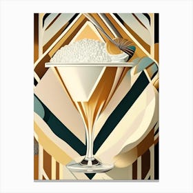 Coconut Cream Pie Cocktail Poster Art Deco 2 Cocktail Poster Canvas Print