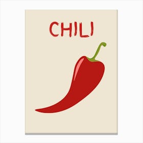 Chili Poster Canvas Print