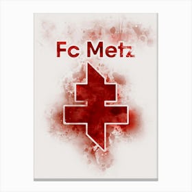 Fc Metz Brokem Glass Watercolor Canvas Print