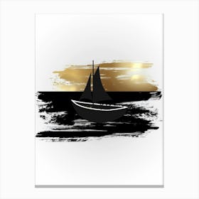 Sailboat In The Sea 5 Canvas Print