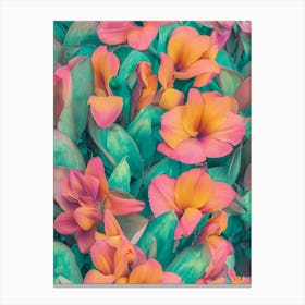 Flora Wallpaper Canvas Print