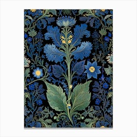 William Morris Blue Flowers Canvas Print