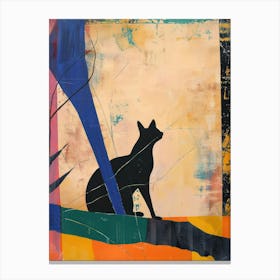 Cat 1 Cut Out Collage Canvas Print