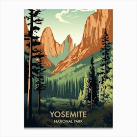 Yosemite National Park Vintage Travel Poster 8 Canvas Print