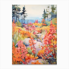 Autumn Gardens Painting Coastal Maine Botanical Gardens Canvas Print