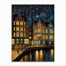 Night In Brussels Canvas Print