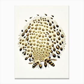 Swarm Of Bees 2 Vintage Canvas Print