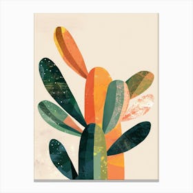 Notocactus Cactus Minimalist Abstract Illustration 2 Canvas Print
