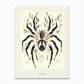 Colourful Insect Illustration Spider 12 Poster Canvas Print
