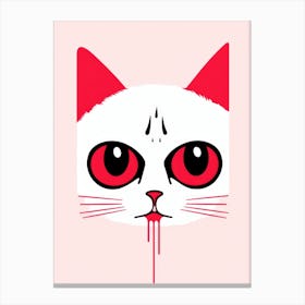 Bloody Cat Canvas Print