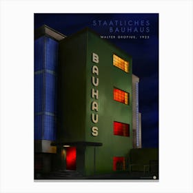 Bauhaus School, Walter Gropius Canvas Print