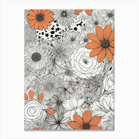 Orange Flowers Canvas Print