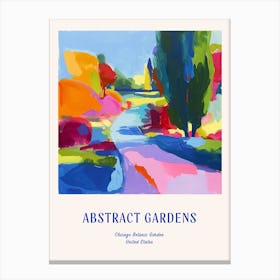Colourful Gardens Chicago Botanic Garden Usa 1 Blue Poster Canvas Print