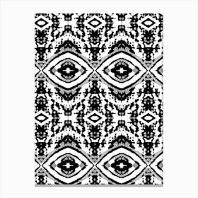 Black And White Geometric Pattern Canvas Print