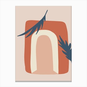 Archway. Egypt - boho travel pastel vector minimalist poster Canvas Print