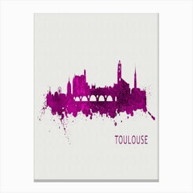 Toulouse France City Purple Canvas Print