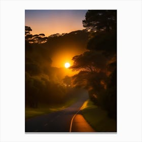 Sunset On The Ocean 1 Canvas Print