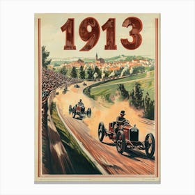 Aihrgdesign A Retro Travel Poster Of The 1913 Grand Prix Race 4b77101d C61f 4f7d Bf92 3babe8c7dd9f 3 Canvas Print