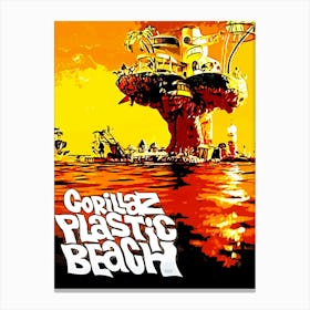 Plastic Beach gorillaz music band Canvas Print