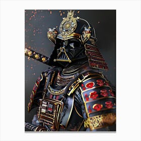 Darth Vader As A Vintagepunk Samurai 09 Canvas Print