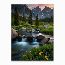 Sunset In The Mountains 4 Canvas Print