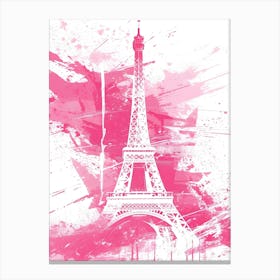 Pink Eiffel Tower Canvas Print