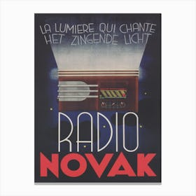 Vintage Radio Advertisement Poster Canvas Print