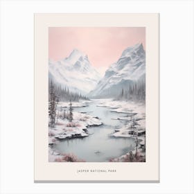 Dreamy Winter National Park Poster  Jasper National Park Canada 2 Canvas Print