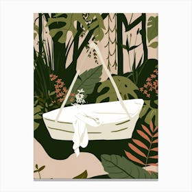 Boat In The Jungle Canvas Print