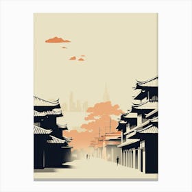 Asian City Background Canvas Print