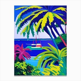 Barbados Colourful Painting Tropical Destination Canvas Print