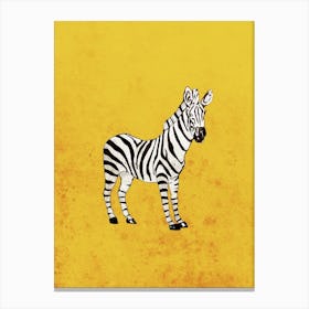 Standing Zebra Canvas Print