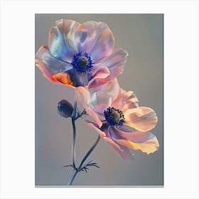 Iridescent Flower Anemone 2 Canvas Print