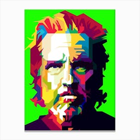 Jeff Bridges Hollywood Actor Pop Art WPAP Canvas Print