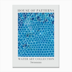 House Of Patterns Swimmers Water 4 Canvas Print