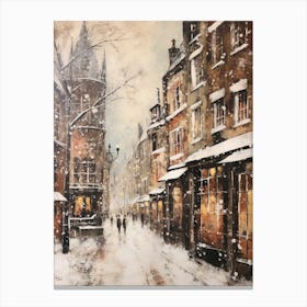 Vintage Winter Painting York United Kingdom 1 Canvas Print
