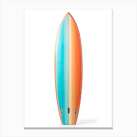 Orange And Blue Surfboard Canvas Print