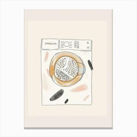 Coffee In The Washing Machine Canvas Print