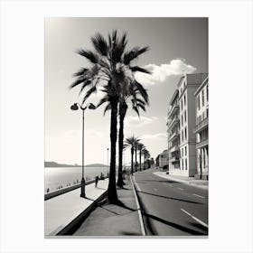 Nice, France, Photography In Black And White 3 Canvas Print