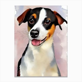 Rat Terrier 2 Watercolour dog Canvas Print