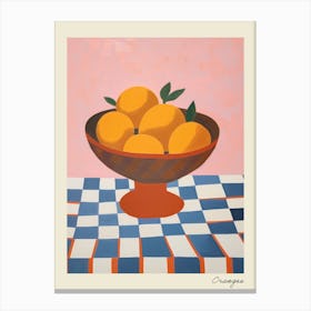 Oranges In A Bowl Painting Canvas Print