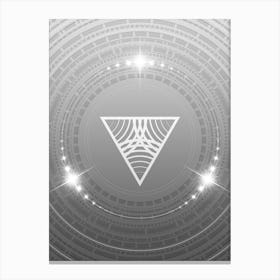 Geometric Glyph in White and Silver with Sparkle Array n.0219 Canvas Print