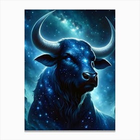 Taurus Zodiac Sign Canvas Print