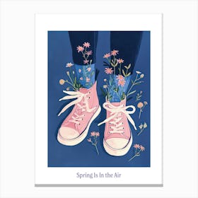 Spring In In The Air Pink Shoes And Wild Flowers 8 Canvas Print